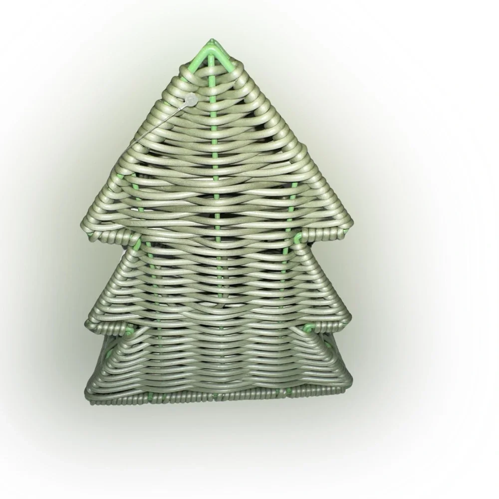 Target Bullseye Playground 2023 Wicker Christmas Tree Novelty Basket